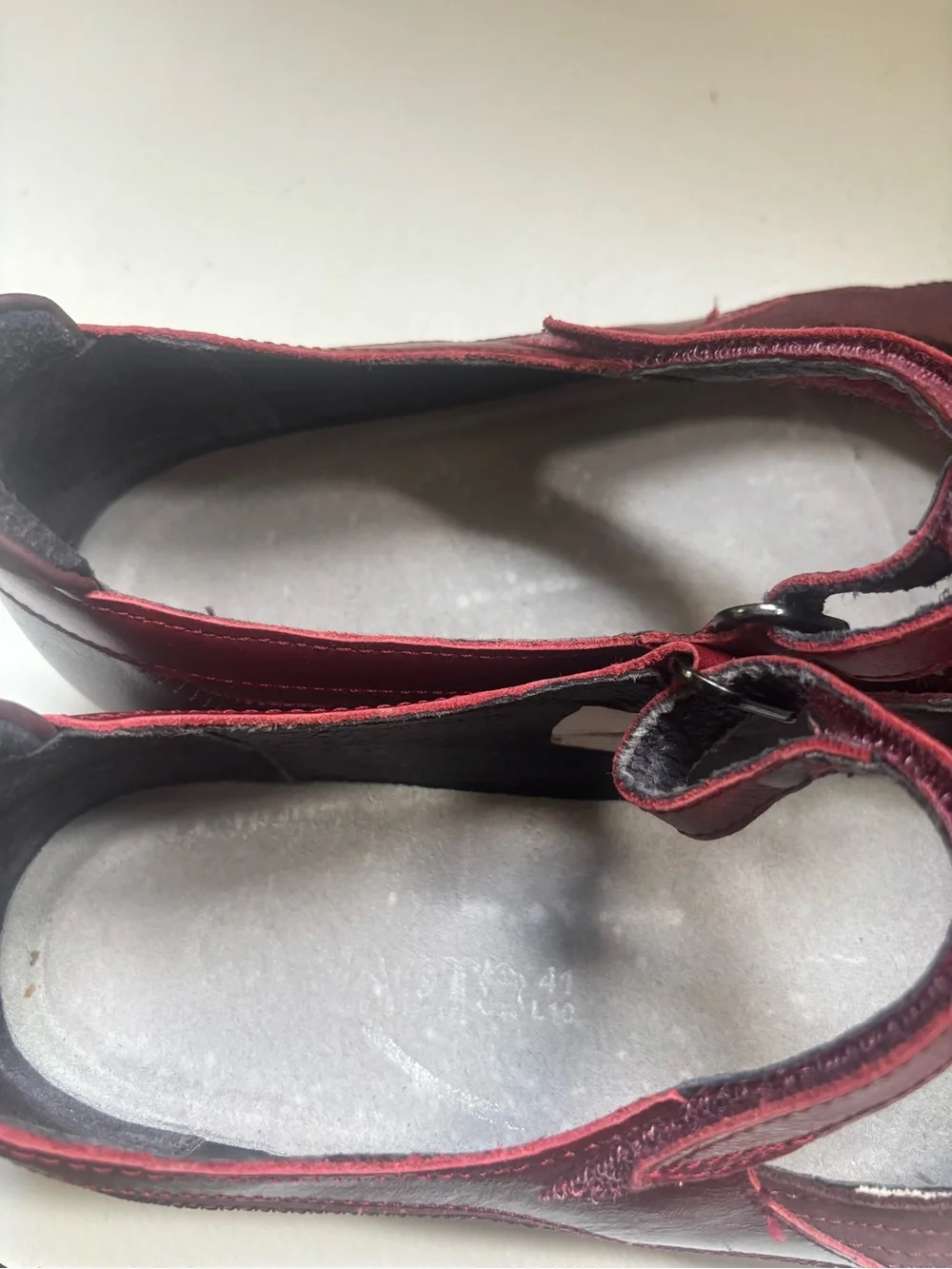 Naot Women’s Kirei Maryjane Shoes Violet Bourdeaux‎ Rumba Leather Nubuck Size 41